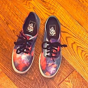Groovy tie dye canvas Vans sneakers Mens Sz 7 Womens sz 8.5